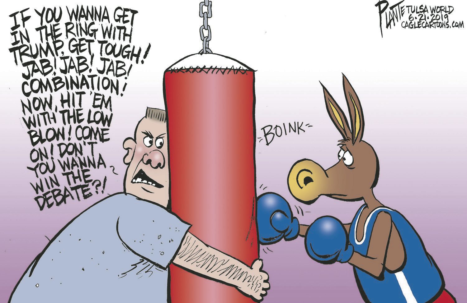 Bruce Plante Cartoon: Training for the big debate
